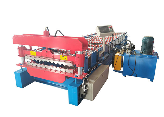 70mm Shaft Diameter 5.5kw Colored Glaze Steel Corrugated Sheet Roll Forming Machine