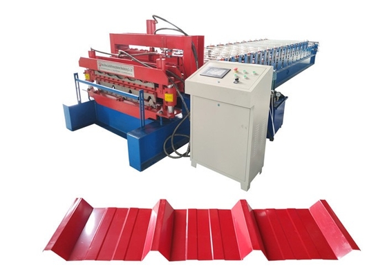 Double Layer 13 Rows Roof Roll Forming Machine With 5.5kw Power