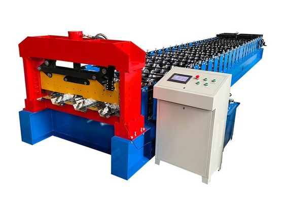 Automatic Working Type Floor Deck Roll Forming Machine With 45 Rollers Material And Manual Decoiler Type